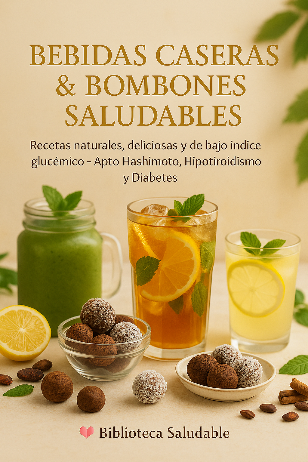 Bebidas caseras y bombones saludables